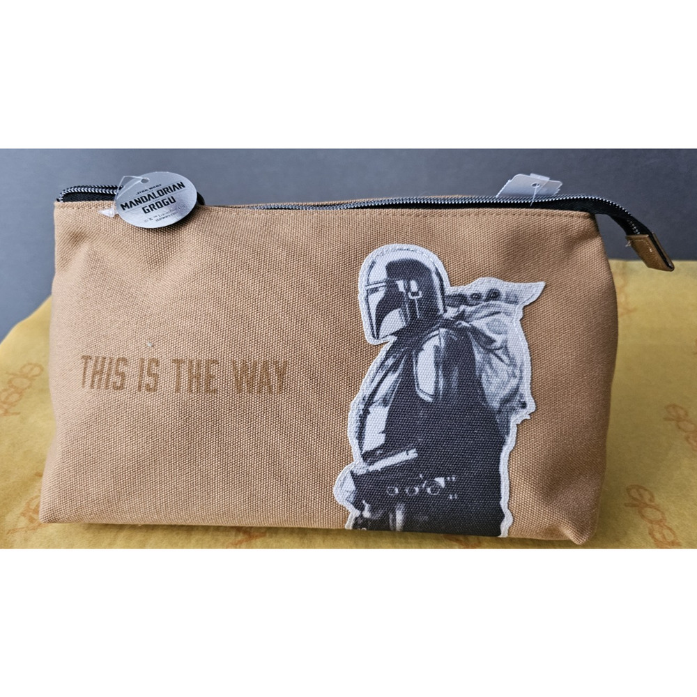 Bath & Body Works Star Wars Dopp Bag This Is The Way Mandalorian Grogu Tan